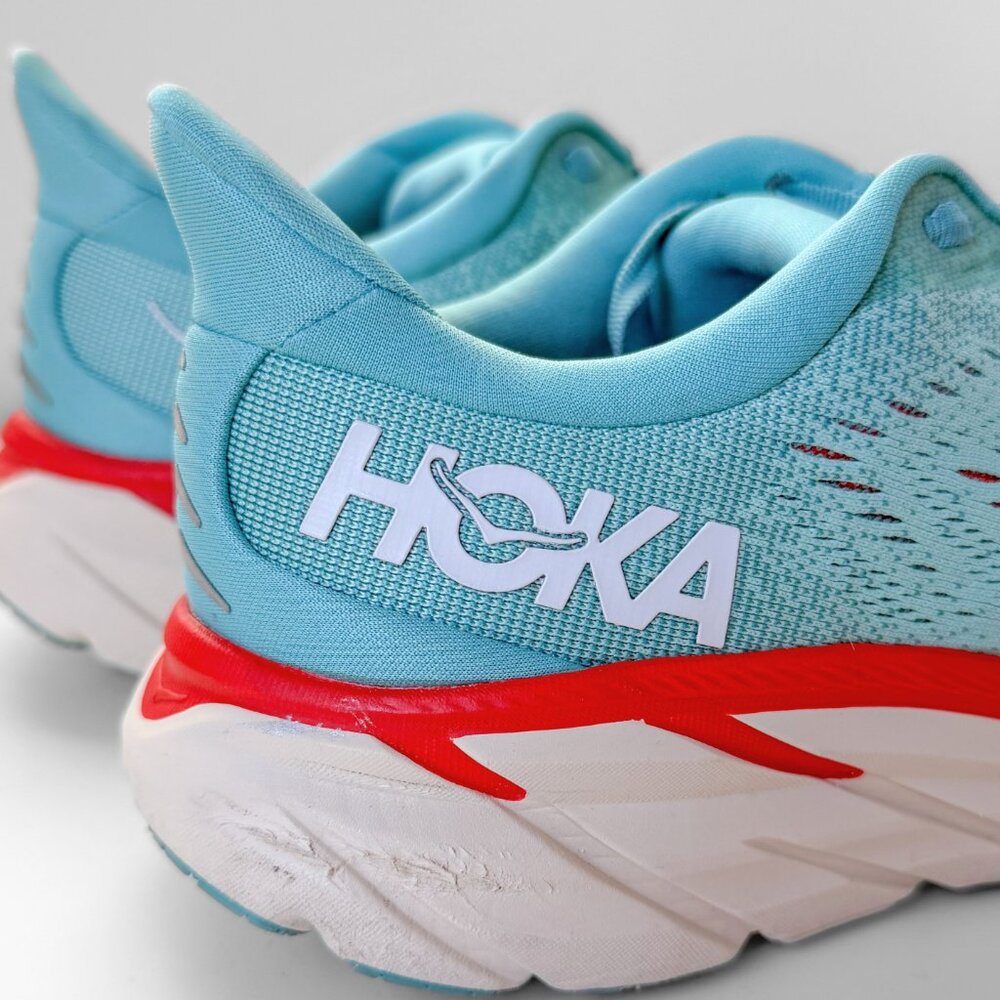Hoka Women's Clifton 8 Running Shoes in Aquarelle/Eggshell Blue Turquoise 7.5 - Picture 12 of 12